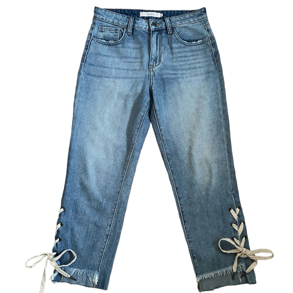 Lace Up Denim Jeans